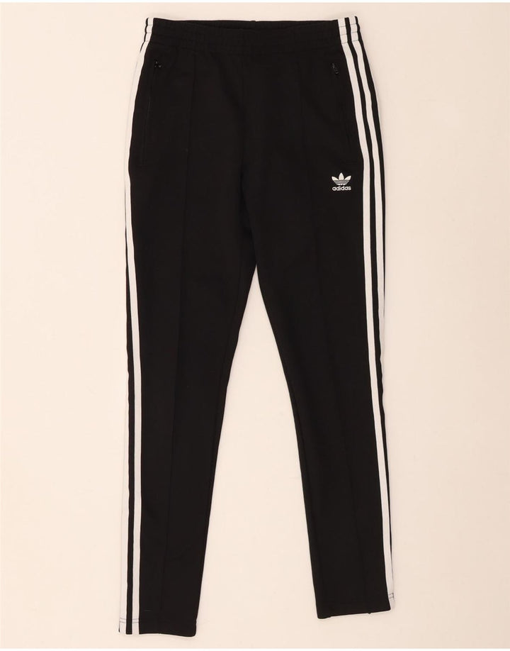 Adidas Womens Tracksuit Trousers UK 12 Medium Black Colourblock Polyester