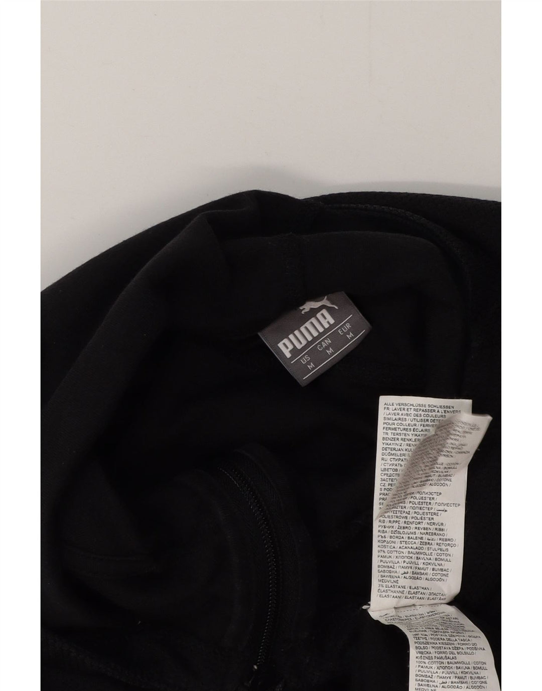 PUMA Mens AC Milan Graphic Zip Hoodie Sweater Medium Black Cotton