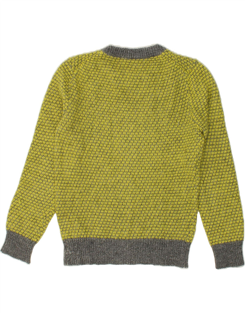 BENETTON Womens Crew Neck Jumper Sweater UK 10 Small Yellow Wool | Vintage Benetton | Thrift | Second-Hand Benetton | Used Clothing | Messina Hembry 