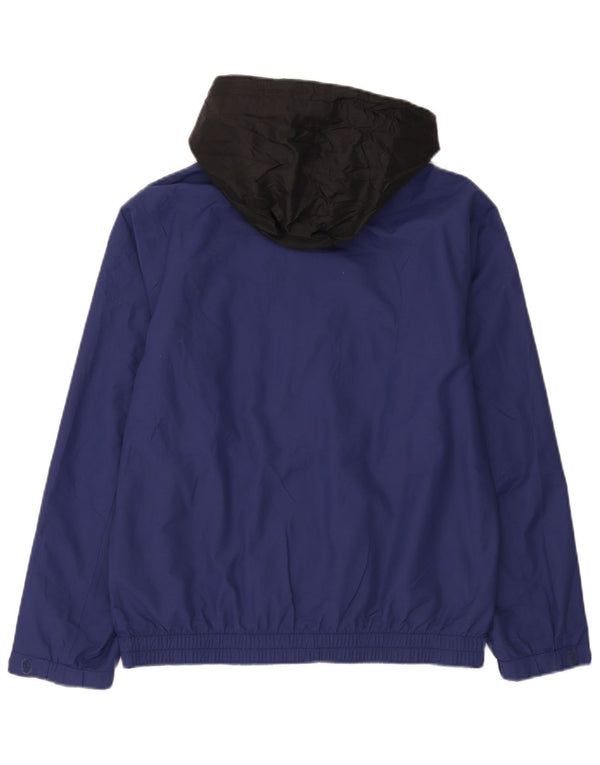 Timberland Mens Hooded Windbreaker Jacket UK 36 Small Blue Colourblock