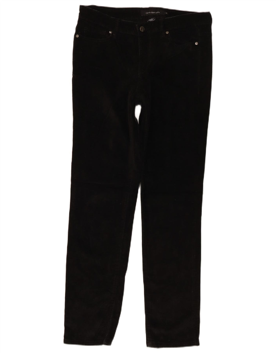 Calvin Klein Womens Slim Corduroy Trousers US 10 Medium W32 L30 Black