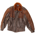 Vintage Mens Leather Jacket IT 50 Large Brown