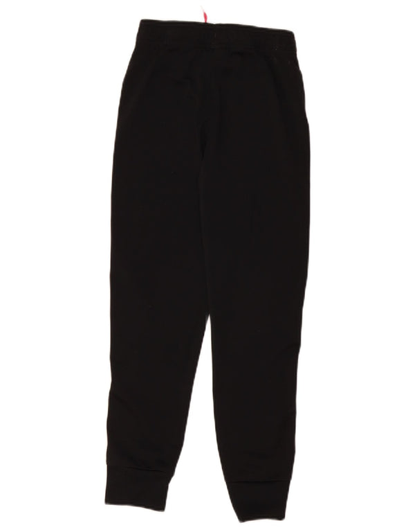 ADIDAS Girls Tracksuit Trousers Joggers 9-10 Years Black Polyester