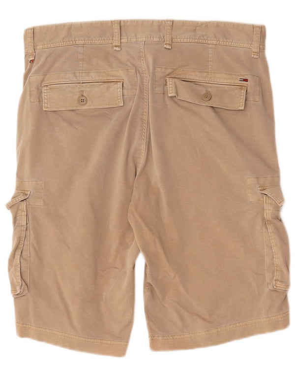 Tommy Hilfiger Mens Cargo Shorts W32 Medium Beige Cotton