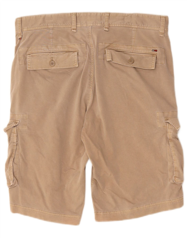 Tommy Hilfiger Mens Cargo Shorts W32 Medium Beige Cotton