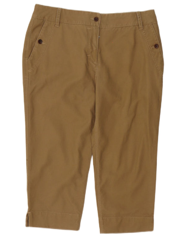 Conte of Florence Womens Straight Capri Trousers IT 46 Large W34 L21 Beige