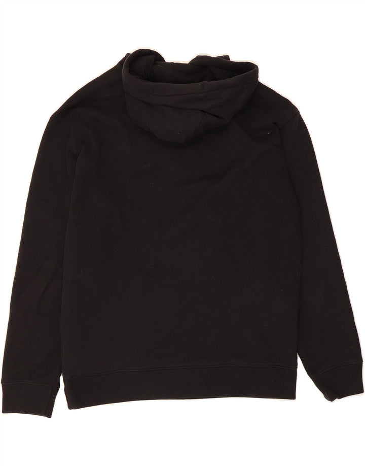 HOLLISTER Mens Graphic Hoodie Jumper Medium Black Cotton Vintage Hollister and Second-Hand Hollister from Messina Hembry 