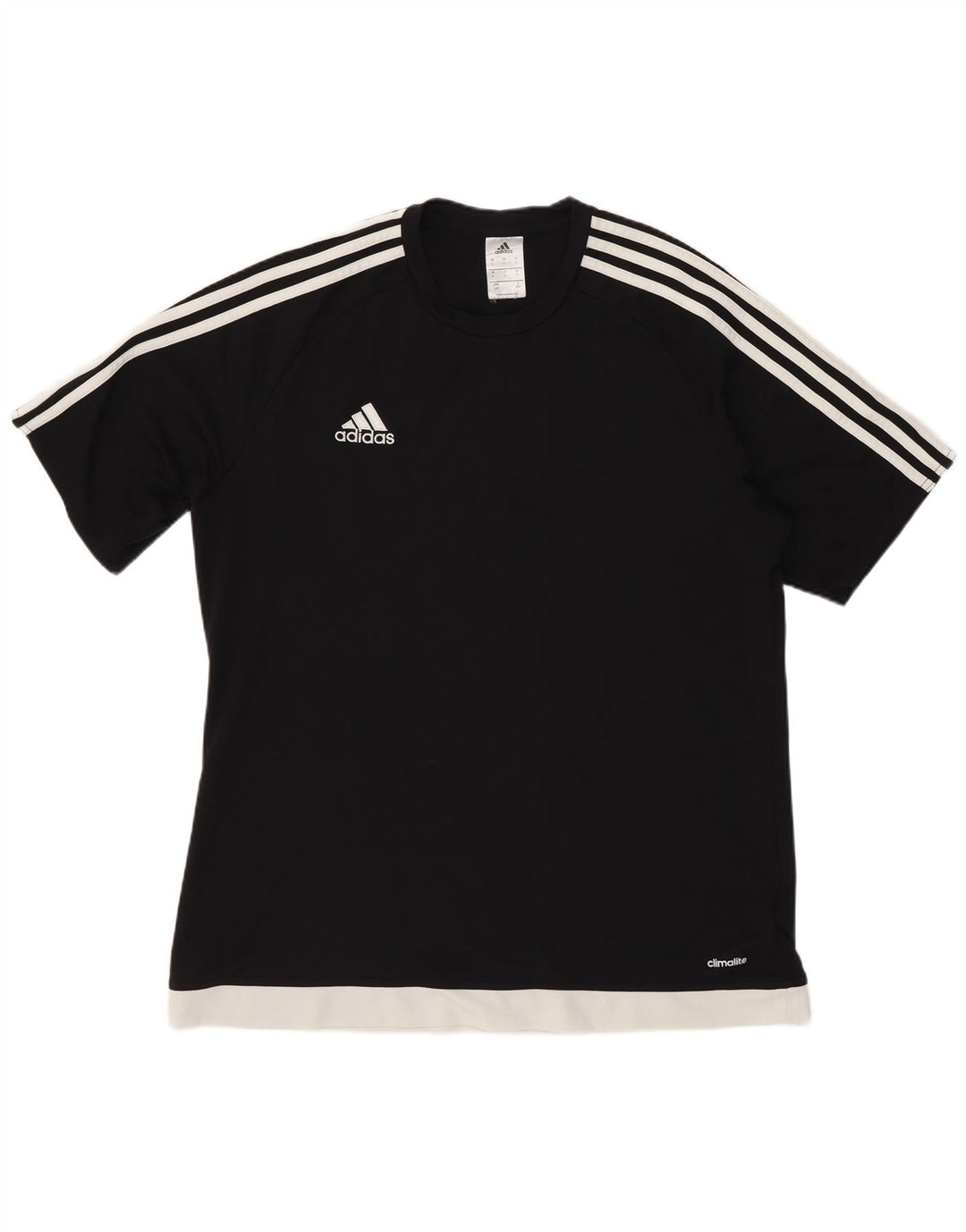 Adidas Mens T-Shirt Top Large Black Polyester