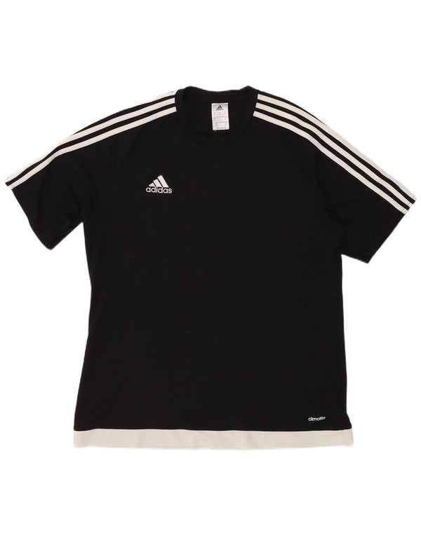 Adidas Mens T-Shirt Top Large Black Polyester