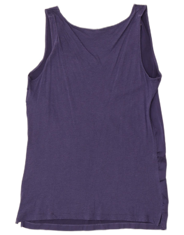 Benetton Womens Vest Top UK 12 Medium Purple Polyester