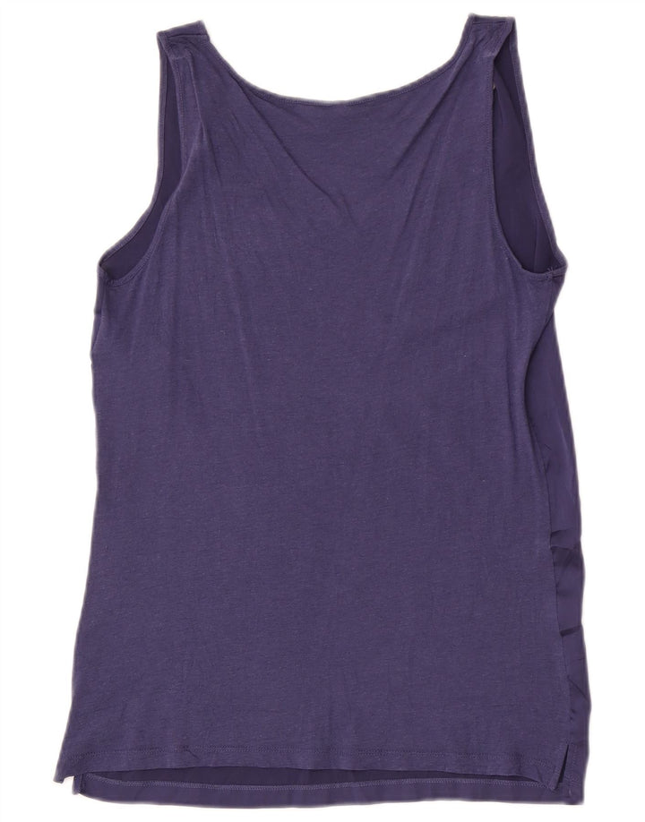 Benetton Womens Vest Top UK 12 Medium Purple Polyester