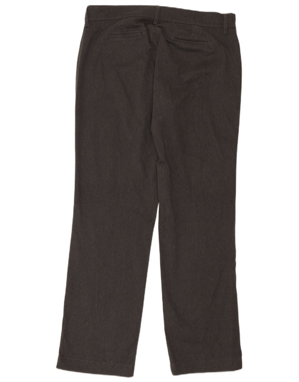 Lee Womens Easy Care Straight Casual Trousers US 16 XL W36 L34 Grey Cotton