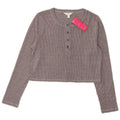 Marks & Spencer Womens Crop Top Long Sleeve UK 16 Large Grey Viscose