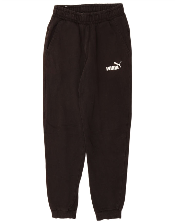 PUMA Mens Tracksuit Trousers Joggers Small Black Cotton