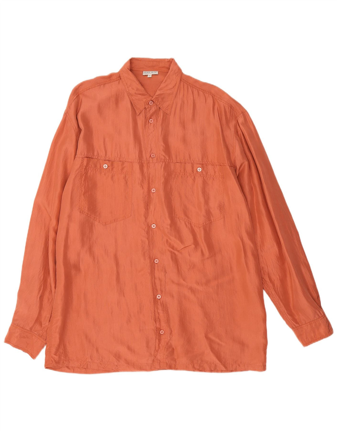 Vintage Mens Shirt XL Pink Silk