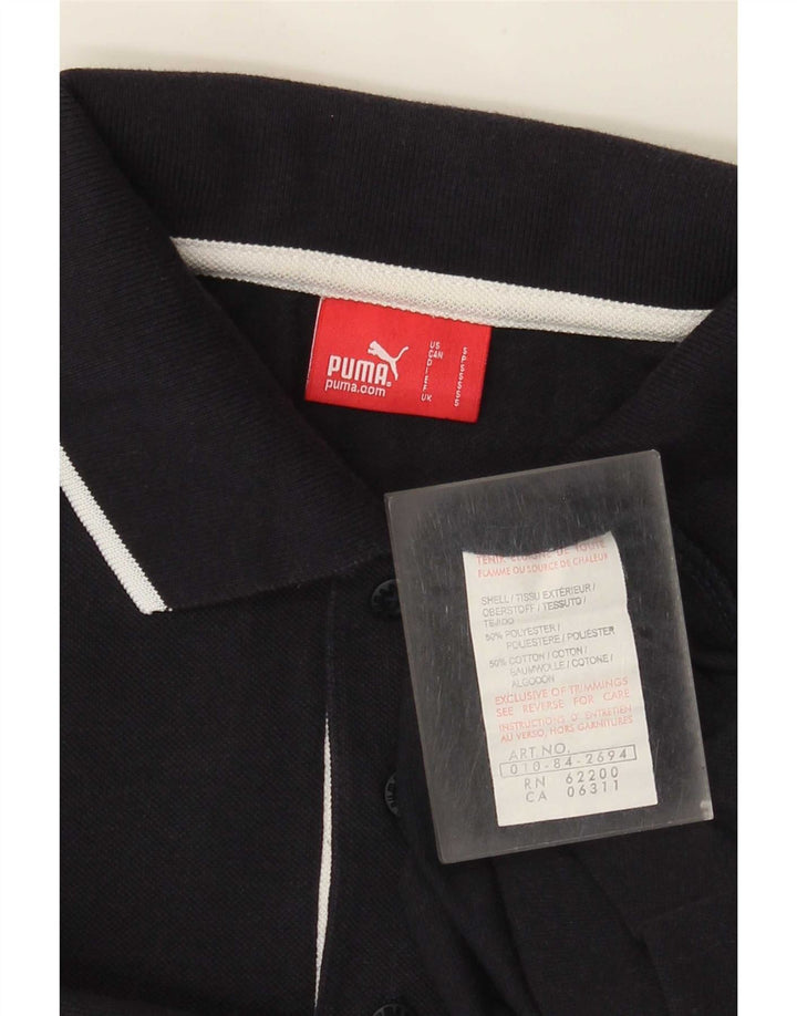 Puma Mens Polo Shirt Small Black Polyester