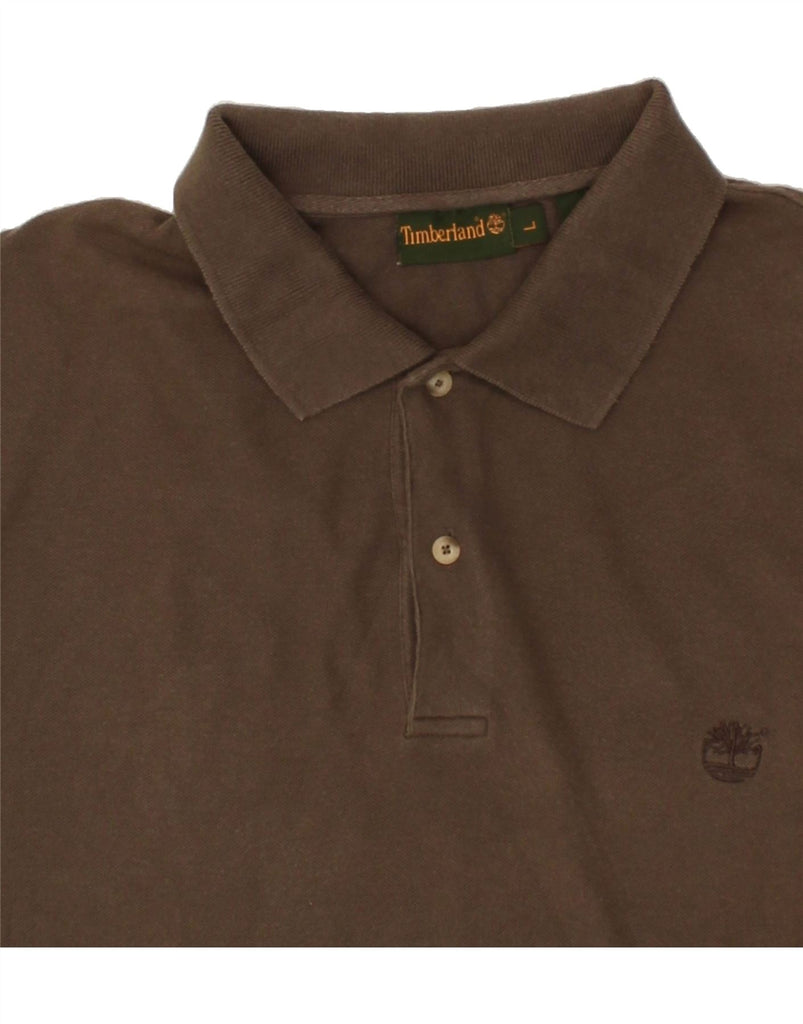 TIMBERLAND Mens Polo Shirt Large Brown Cotton Vintage Timberland and Second-Hand Timberland from Messina Hembry 