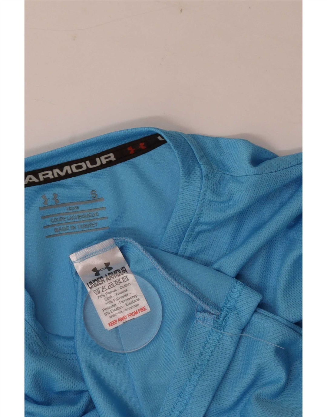 Under Armour Mens T-Shirt Top Small Blue Cotton