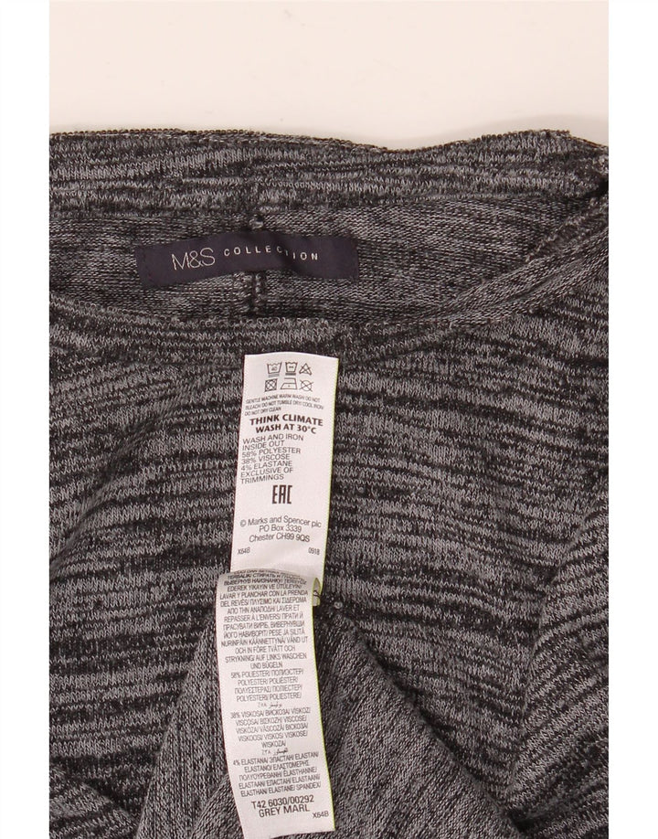 Marks & Spencer Womens Jumper Dress UK 18 XL  Grey Flecked Polyester