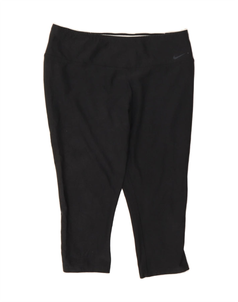 NIKE Womens Dri Fit Capri Leggings UK 18 XL  Black Polyester Vintage Nike and Second-Hand Nike from Messina Hembry 
