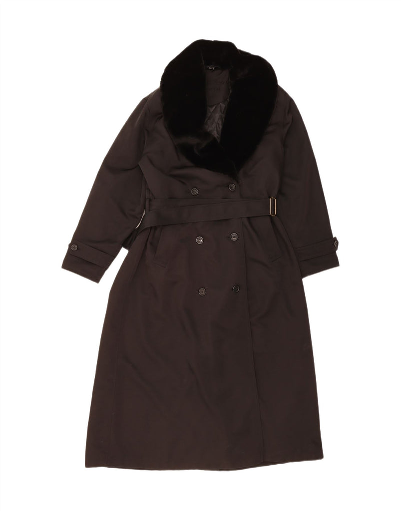 FOUR SEASONS Womens Trench Coat UK 14 Large  Black Nylon Vintage Four Seasons and Second-Hand Four Seasons from Messina Hembry 