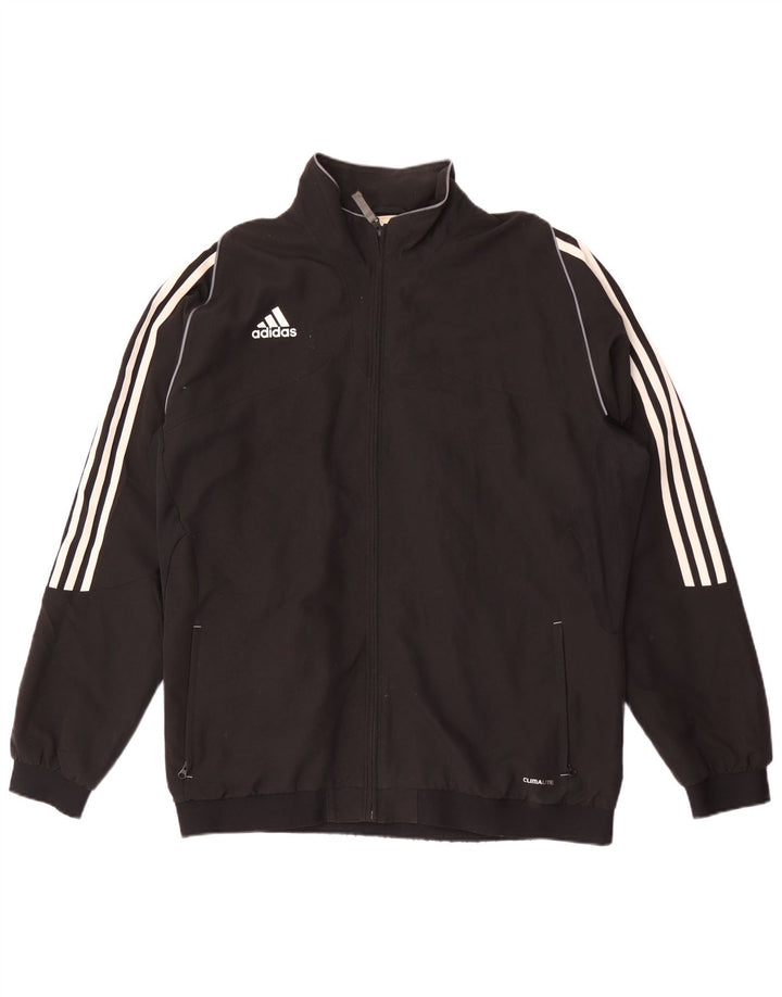 Adidas Mens Tracksuit Top Jacket UK 48/50 XL Black Polyester