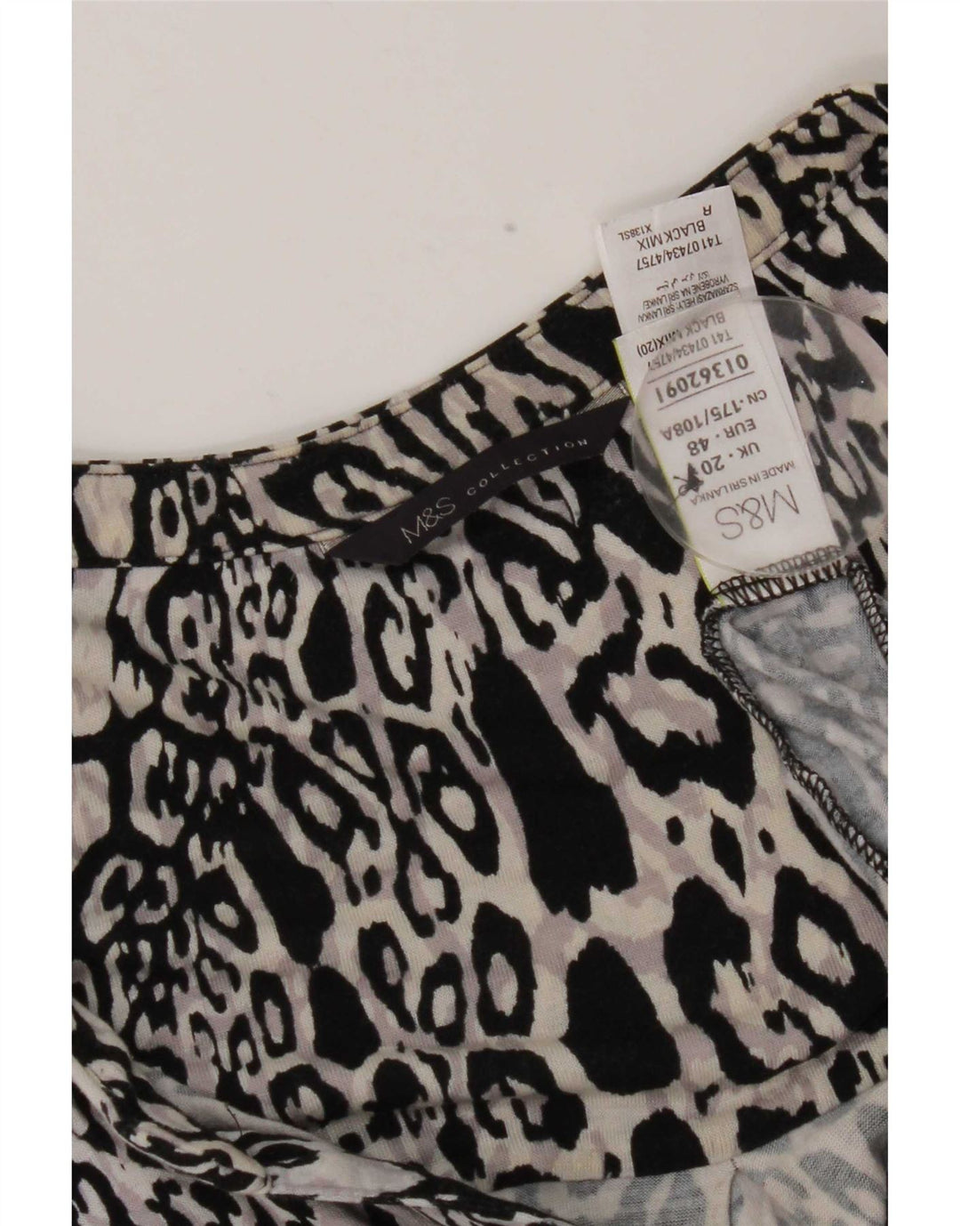 Marks & Spencer Womens Blouse Top UK 20 2XL Multicoloured Animal Print