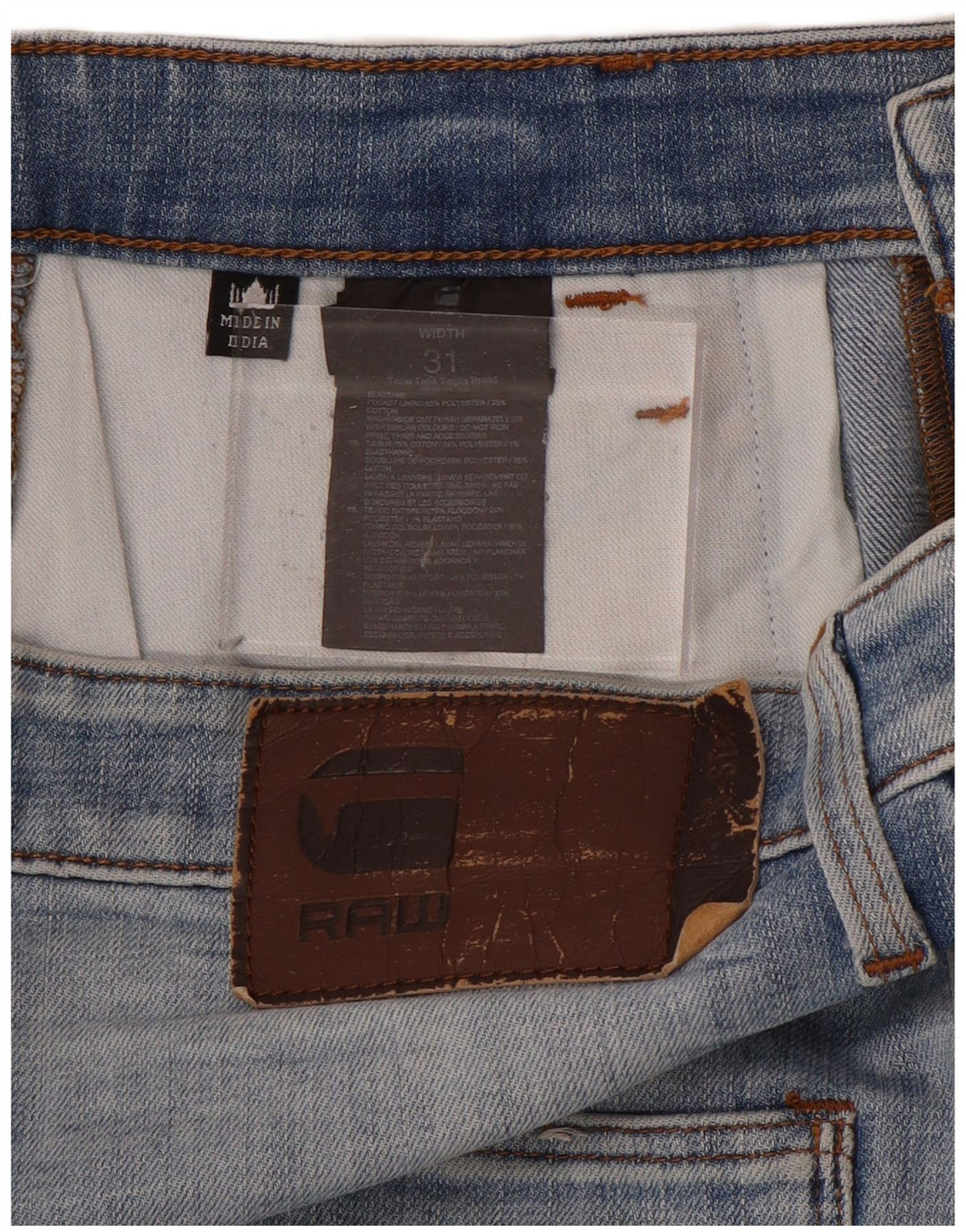 G-Star Mens Denim Shorts W31 Medium  Blue Cotton