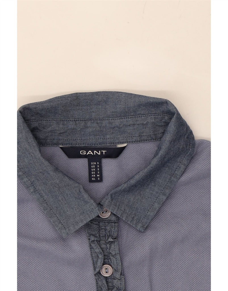 GANT Womens Polo Shirt UK 10 Small Blue Cotton Vintage Gant and Second-Hand Gant from Messina Hembry 