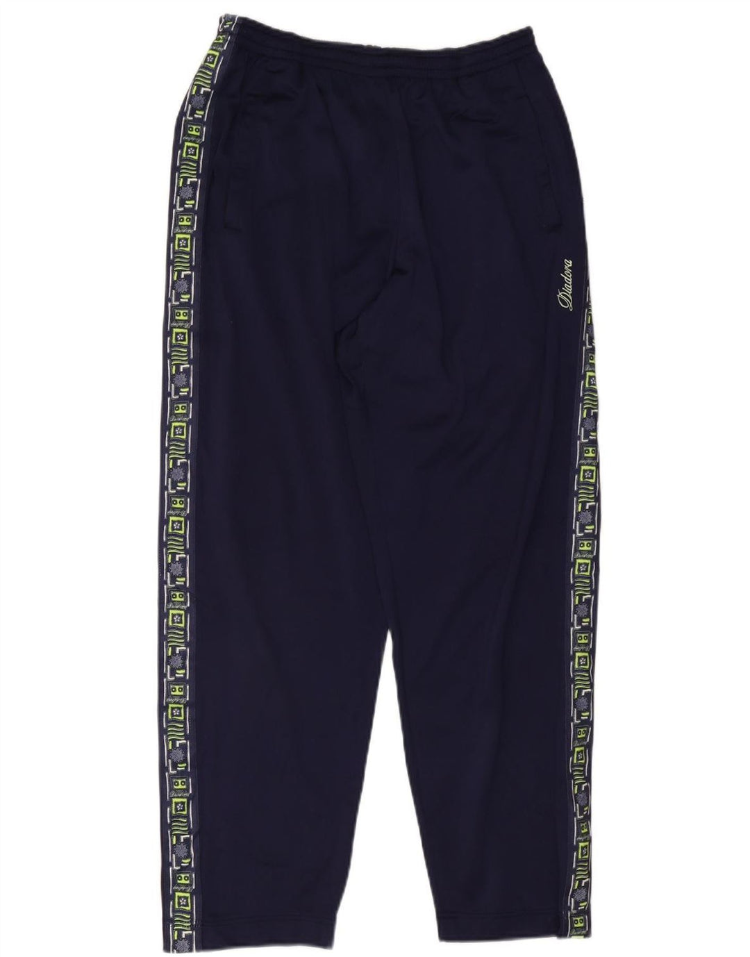 Diadora Womens Graphic Tracksuit Trousers UK 18 XL Navy Blue Polyester