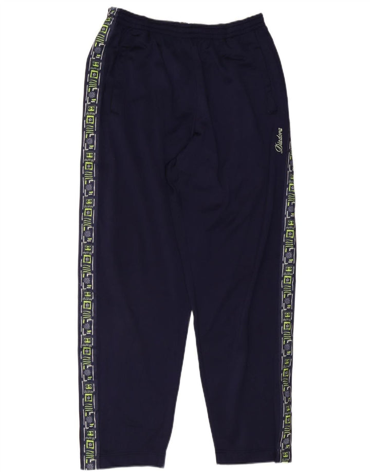 Diadora Womens Graphic Tracksuit Trousers UK 18 XL Navy Blue Polyester