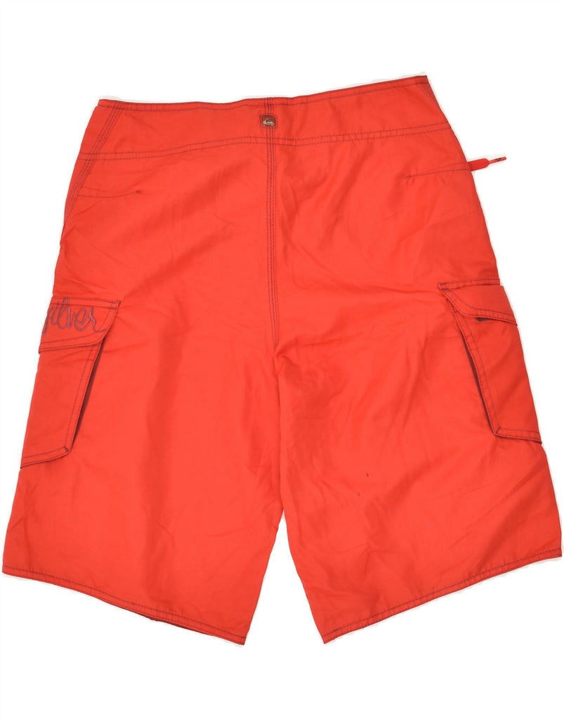 QUIKSILVER Mens Graphic Swimming Shorts Medium Red Polyester | Vintage Quiksilver | Thrift | Second-Hand Quiksilver | Used Clothing | Messina Hembry 