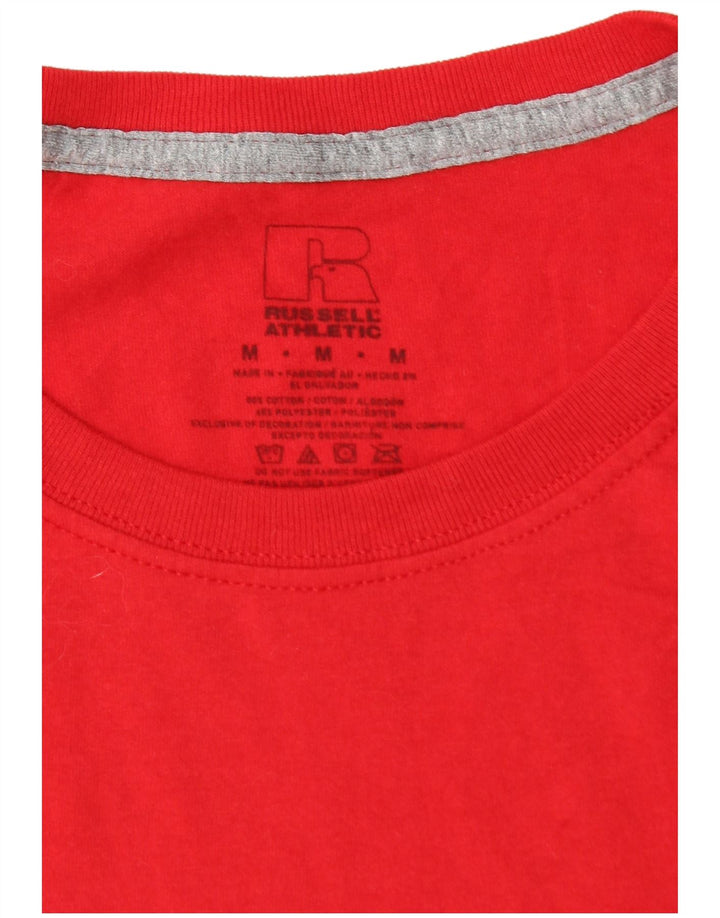 RUSSELL ATHLETIC Mens T-Shirt Top Medium Red Cotton