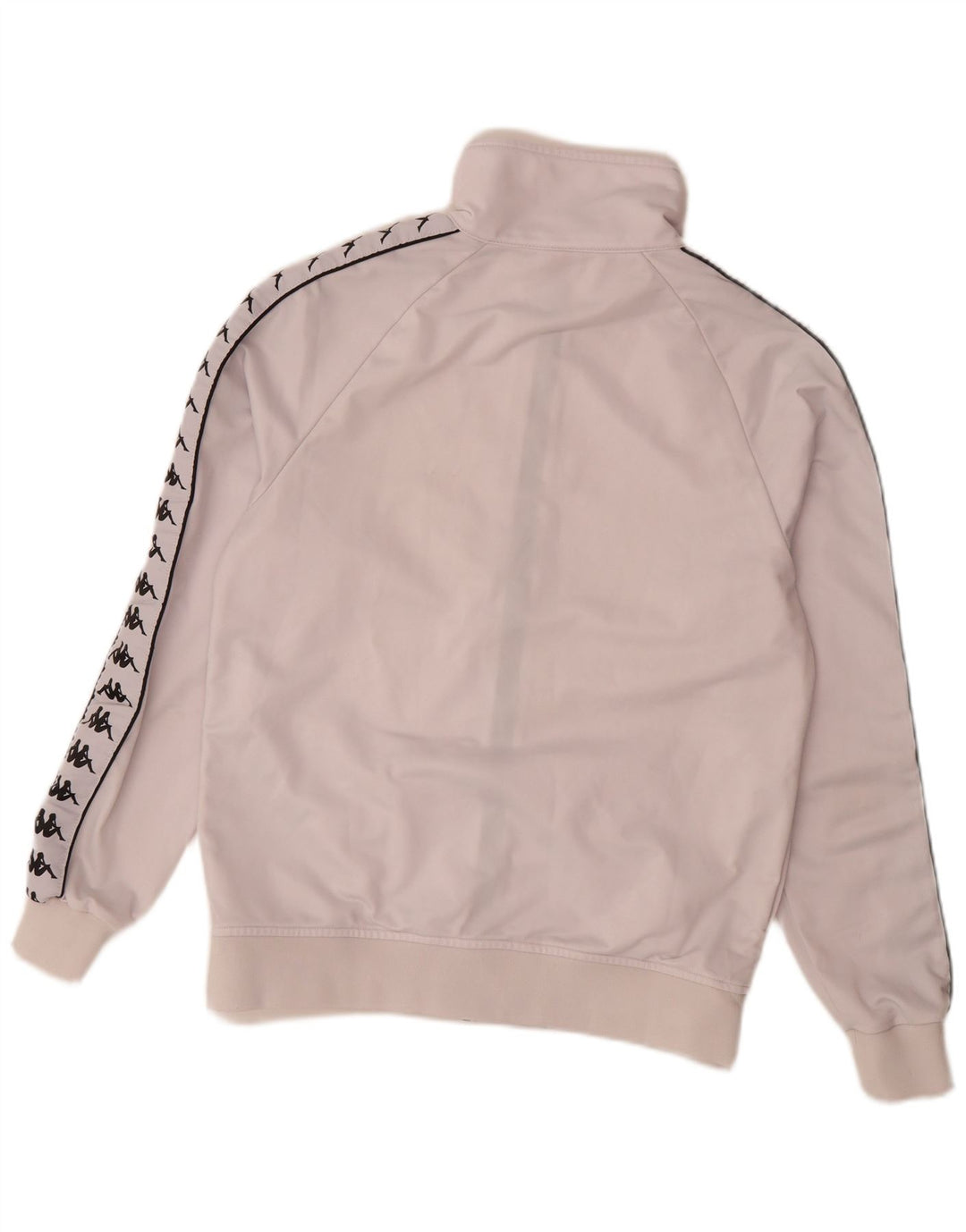 Kappa Womens Graphic Tracksuit Top Jacket UK 18 XL White Polyester