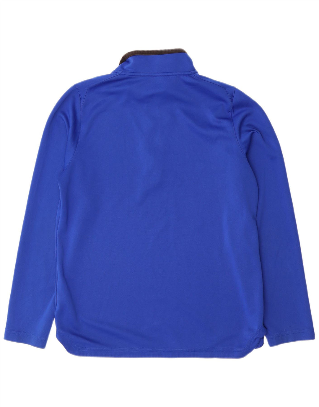 Reebok Mens Graphic Zip Neck Pullover Tracksuit Top Large Blue Polyester
