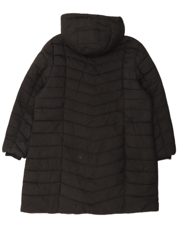 M&Co Womens Hooded Padded Coat UK 22 3XL Black