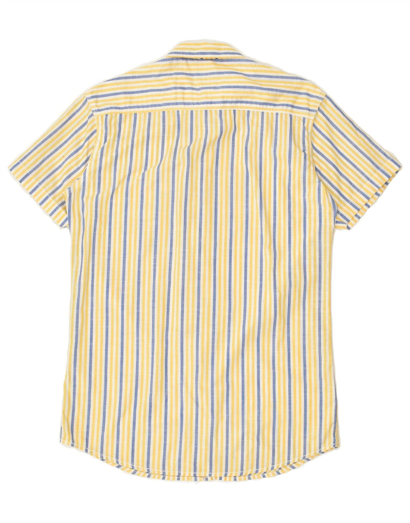 LEE Mens Short Sleeve Shirt Medium Yellow Striped | Vintage Lee | Thrift | Second-Hand Lee | Used Clothing | Messina Hembry 