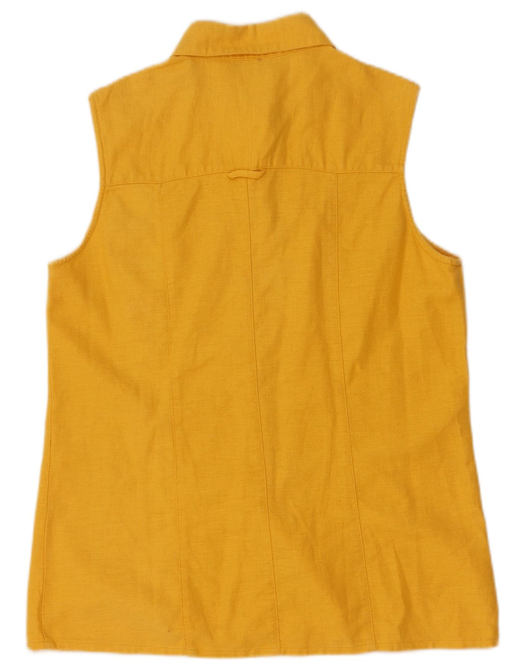 Ragazza Womens Sleeveless Shirt Blouse UK 12 Medium Yellow