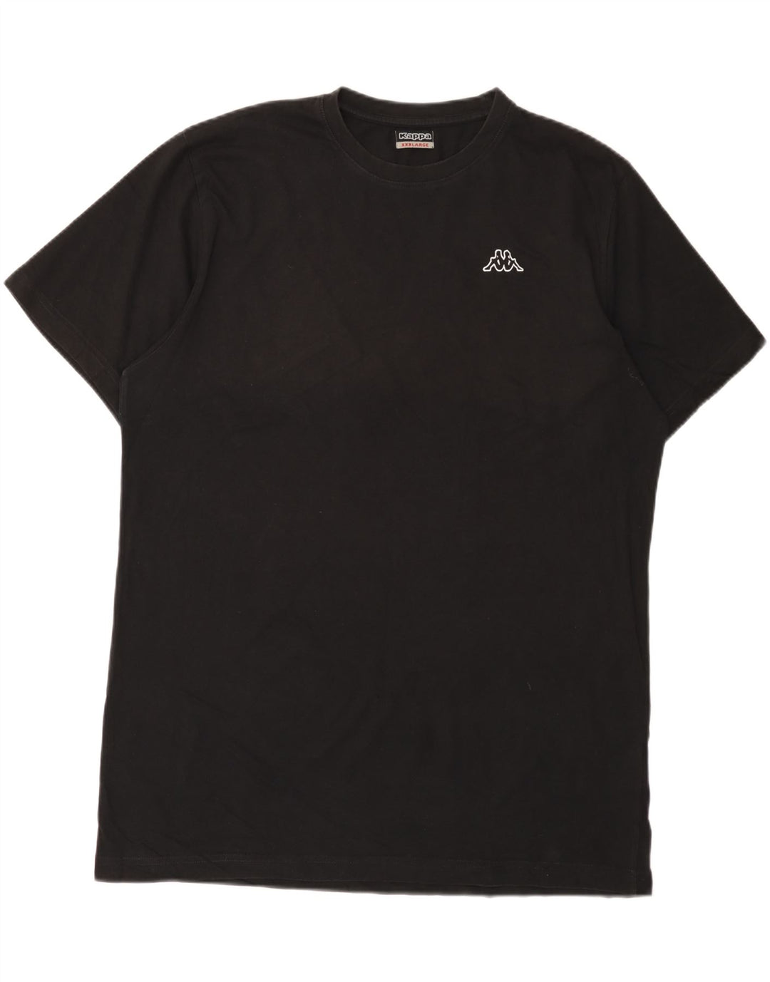 Kappa Mens T-Shirt Top 3XL Black Cotton