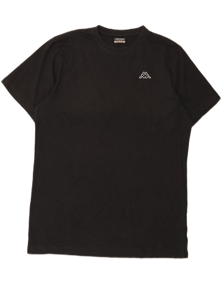 Kappa Mens T-Shirt Top 3XL Black Cotton