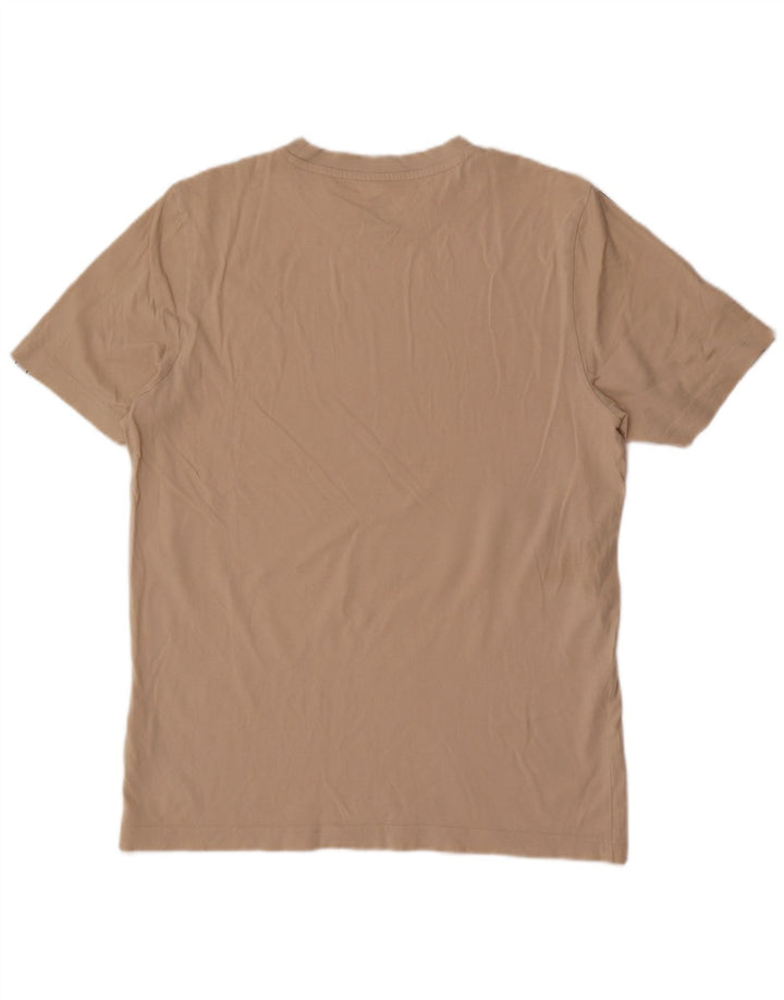 Puma Mens Graphic T-Shirt Top Medium Beige Colourblock Cotton
