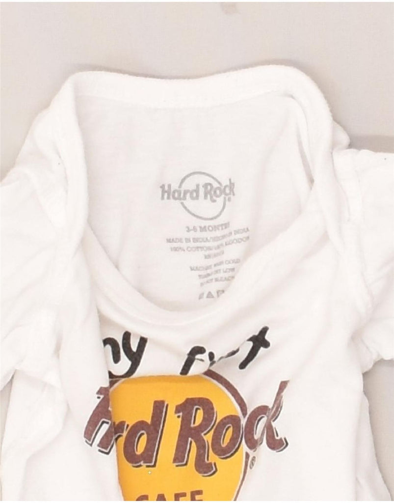 HARD ROCK CAFE Baby Boys Florence Graphic Bodysuit 3-6 Months White Cotton | Vintage Hard Rock Cafe | Thrift | Second-Hand Hard Rock Cafe | Used Clothing | Messina Hembry 