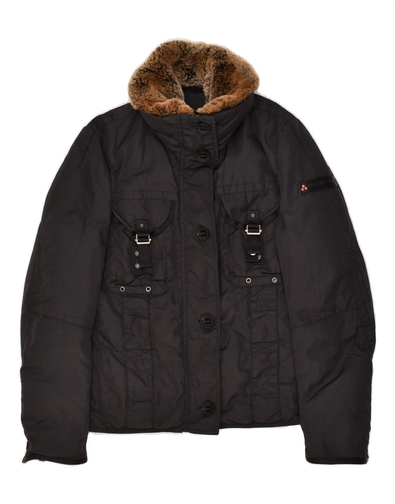 PEUTEREY Womens Padded Jacket IT 40 Small Black Polyamide Vintage PEUTEREY and Second-Hand PEUTEREY from Messina Hembry 