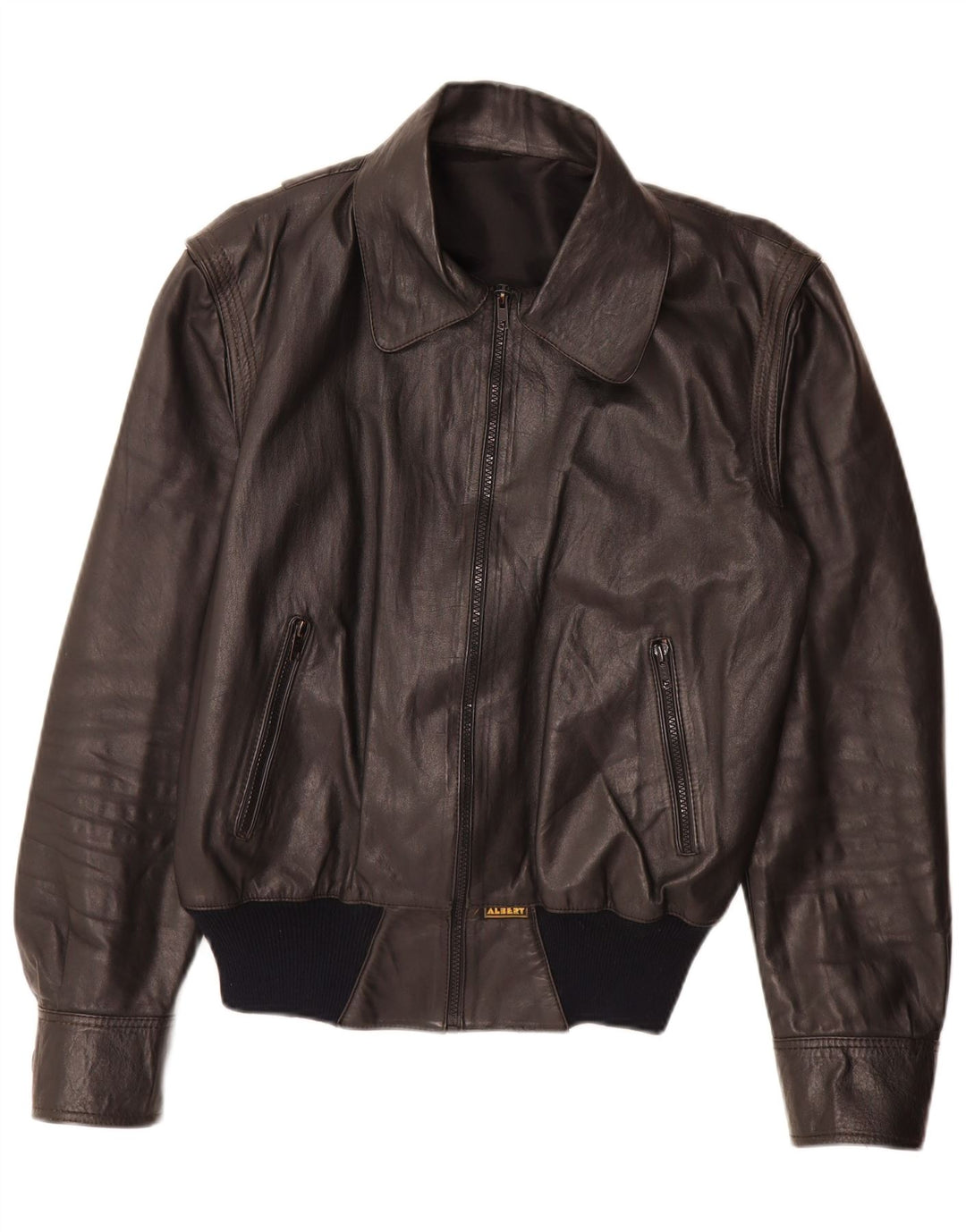 Albert Womens Leather Jacket UK 16 Large Brown