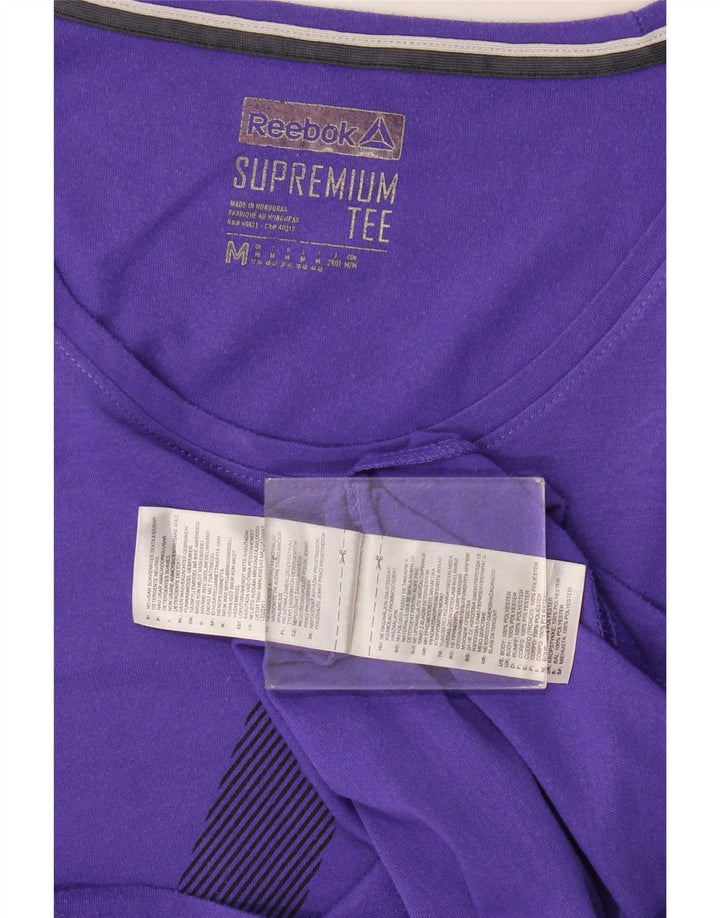 Reebok Womens T-Shirt Top UK 12 Medium Purple Polyester