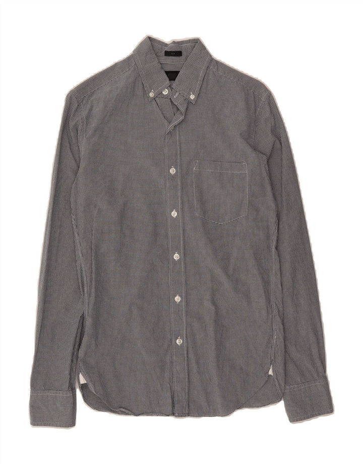 J. CREW Mens Slim Shirt XS Grey Gingham Cotton Vintage J. Crew and Second-Hand J. Crew from Messina Hembry 
