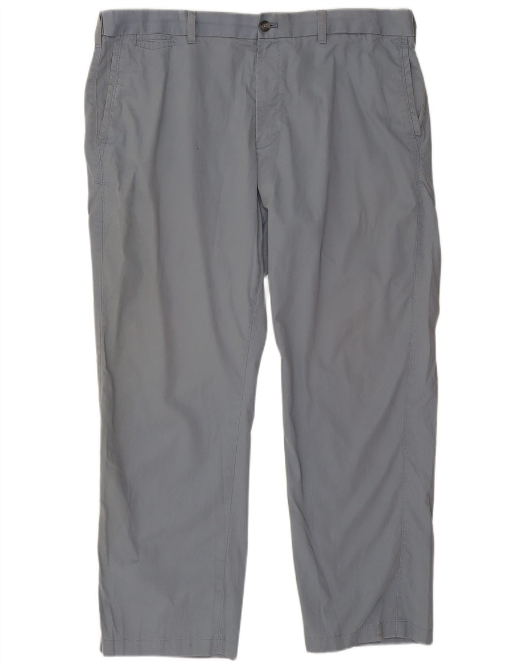 Marks & Spencer Mens Blue Harbour Straight Chino Trousers W42 L29 Grey