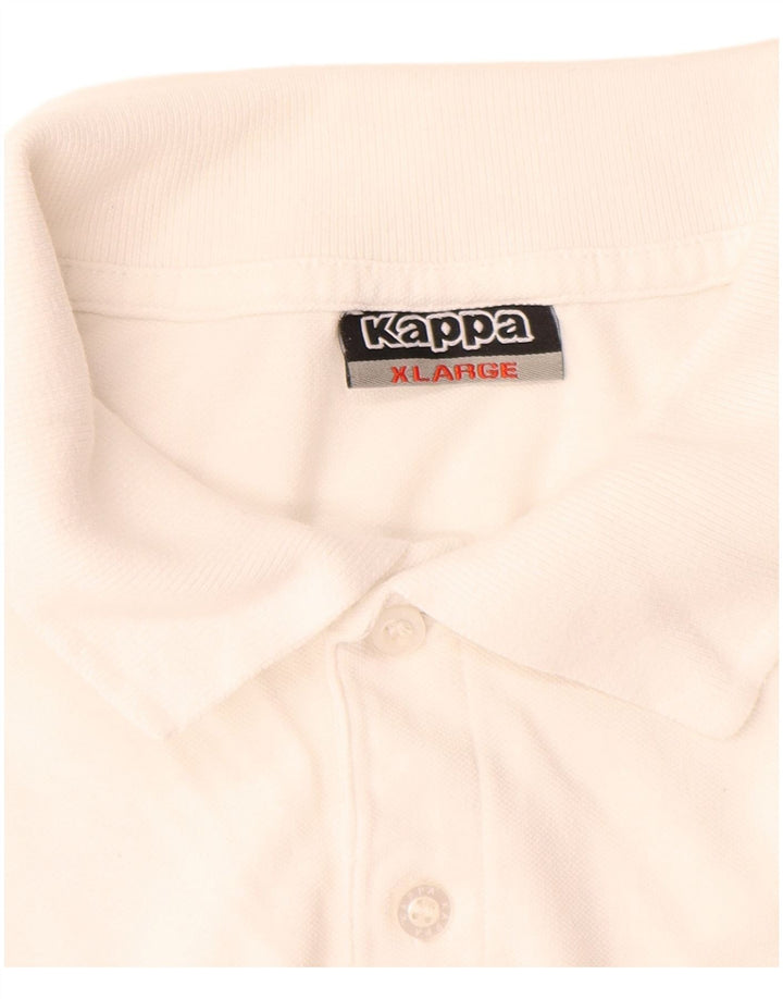 Kappa Mens Polo Shirt XL White Cotton
