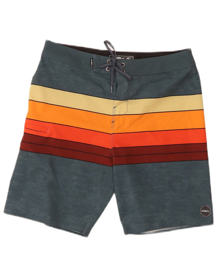 O'Neill Mens Swimming Shorts Medium  Multicoloured Striped Polyester