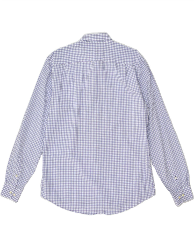 LACOSTE Mens Shirt Size 40 Medium Blue Gingham Cotton | Vintage Lacoste | Thrift | Second-Hand Lacoste | Used Clothing | Messina Hembry 